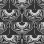 Japanese Crane Ornate Art Deco Dark Monochrome Pattern II Coffee Mug Gallery Image 2
