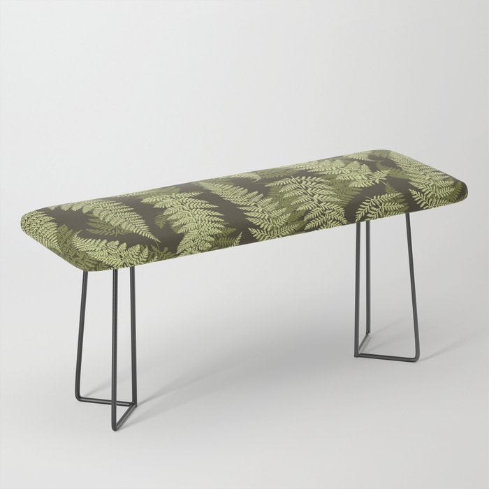 Forest Ferns - Woodland Green Bench Gallery Image 1
