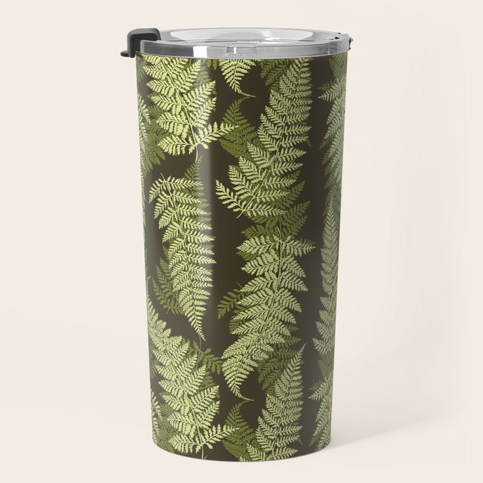 Forest Ferns - Woodland Green Travel Mug Gallery Image 3