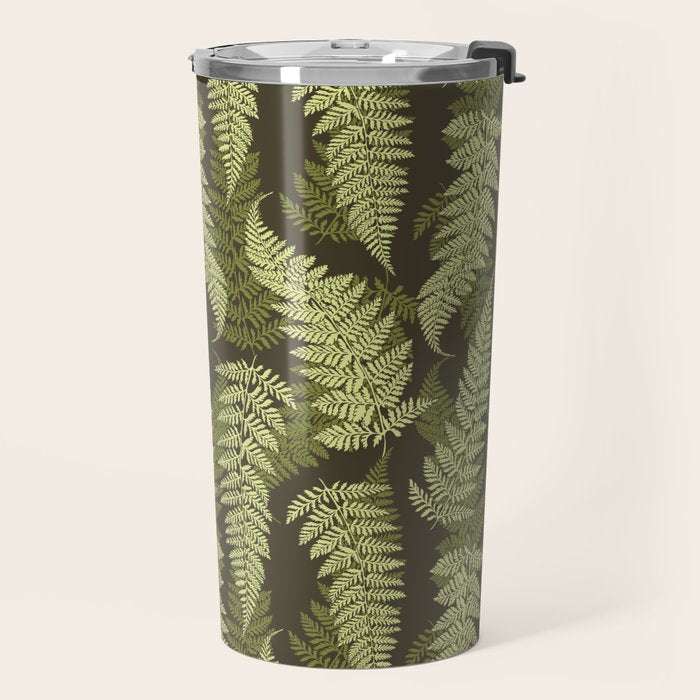 Forest Ferns - Woodland Green Travel Mug Gallery Image 2