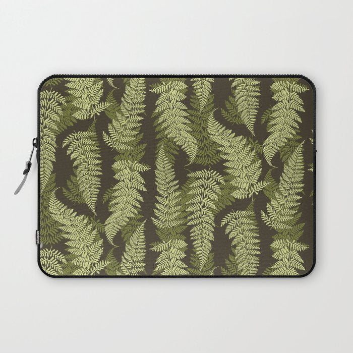 Forest Ferns - Woodland Green Laptop Sleeve Gallery Image 1