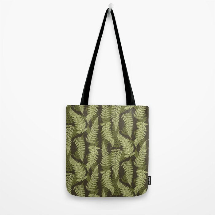 Forest Ferns - Woodland Green Tote Bag Gallery Image 2