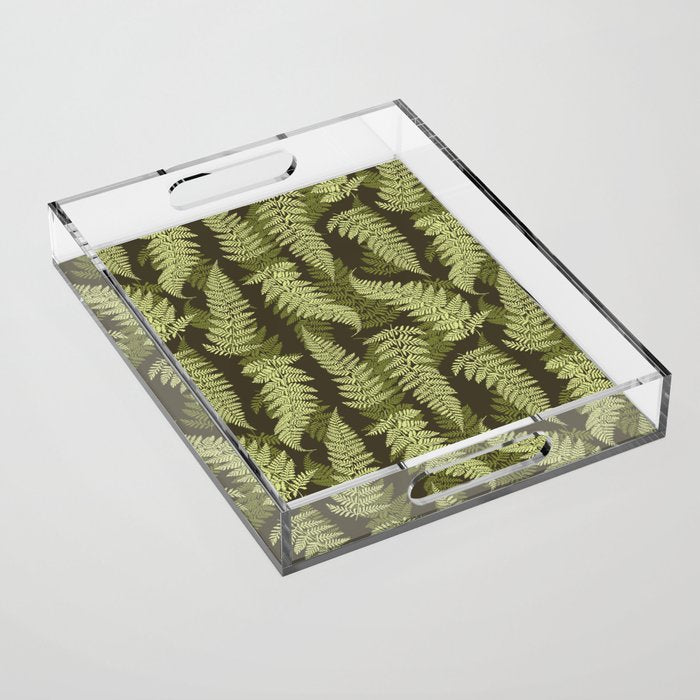 Forest Ferns - Woodland Green Acrylic Tray Gallery Image 1