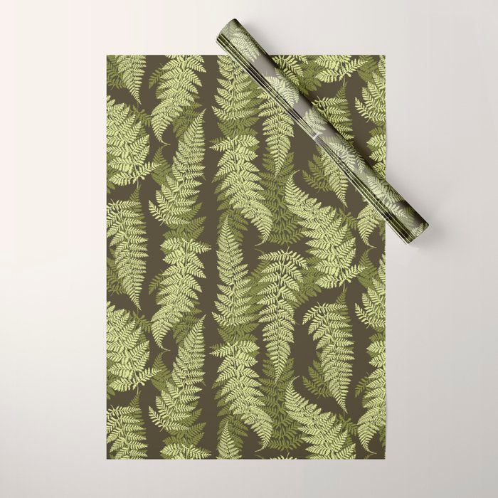 Forest Ferns - Woodland Green Wrapping Paper Gallery Image 1