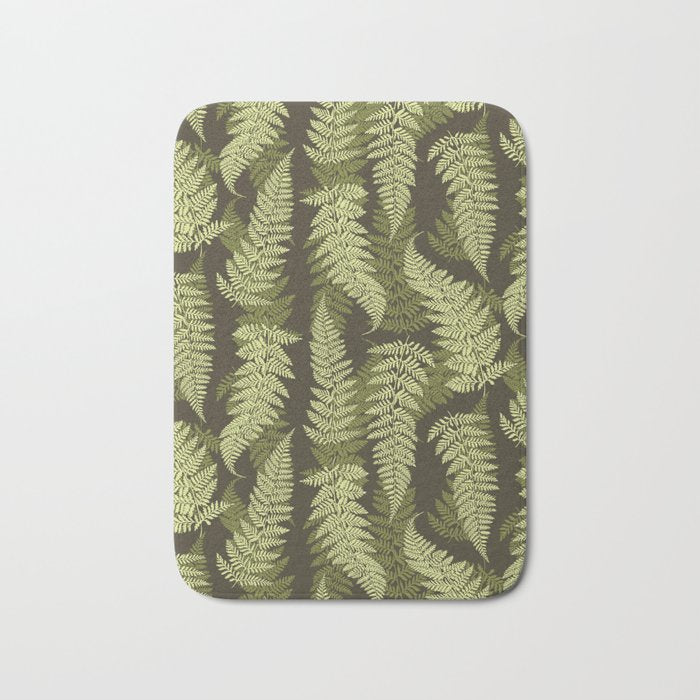 Forest Ferns - Woodland Green Bath Mat Gallery Image 1