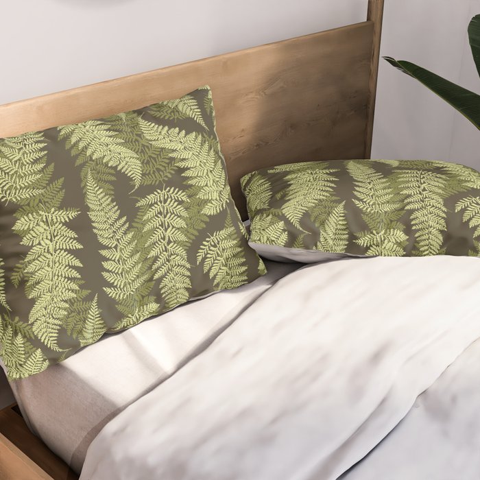 Forest Ferns - Woodland Green Pillow Sham Gallery Image 2