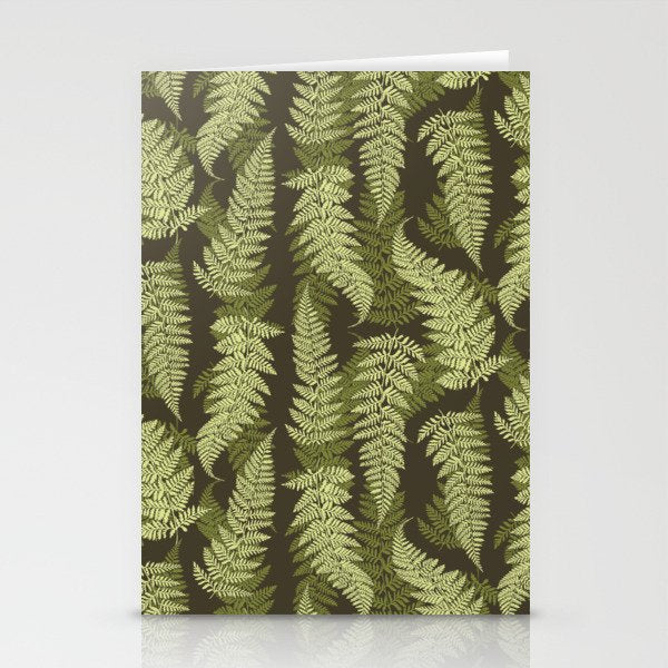 Forest Ferns - Woodland Green Stationery Card Gallery Image 1