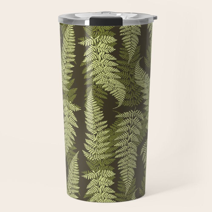 Forest Ferns - Woodland Green Travel Mug Gallery Image 1