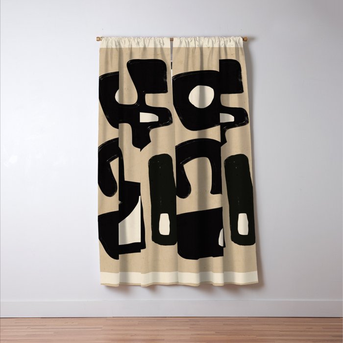 Modern Abstract Minimal Shapes 117 Window Curtain Gallery Image 3
