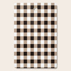 Gingham Large Tan Black White Cutting Board Gallery Image 1
