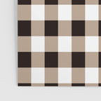 Gingham Large Tan Black White Poster Gallery Image 3