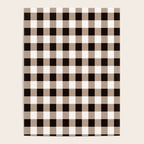 Gingham Large Tan Black White Poster Gallery Image 4