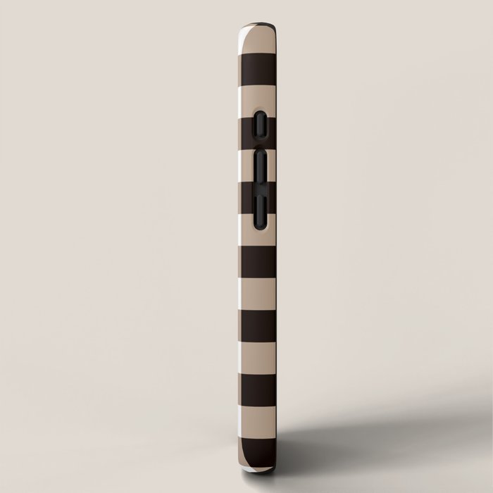 Gingham Large Tan Black White iPhone Case Gallery Image 2