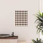 Gingham Large Tan Black White Poster Gallery Image 2