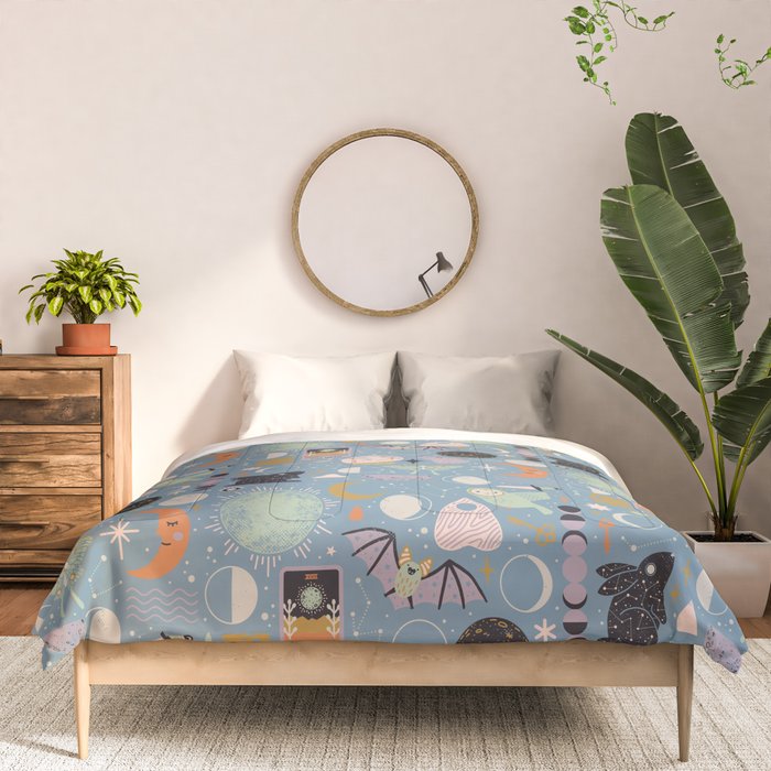 Lunar Pattern: Blue Moon Comforter Gallery Image 3