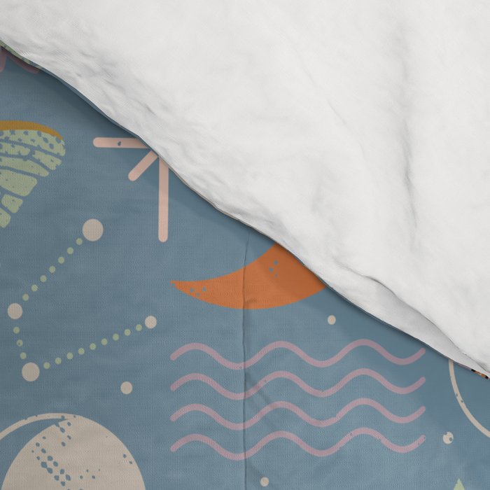 Lunar Pattern: Blue Moon Comforter Gallery Image 4