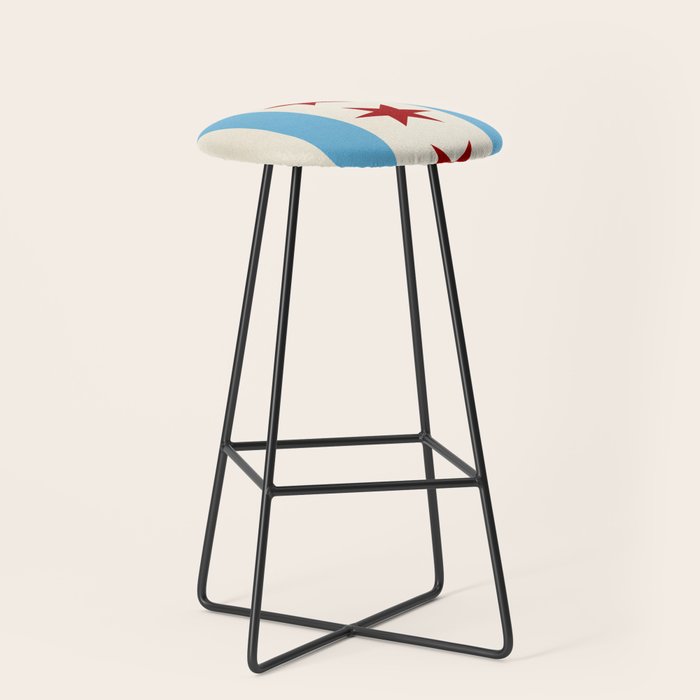 Chicago Flag II Stool Gallery Image 1