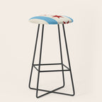 Chicago Flag II Stool Gallery Image 1