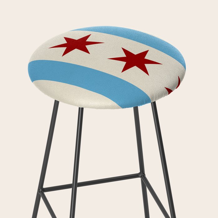Chicago Flag II Stool Gallery Image 2