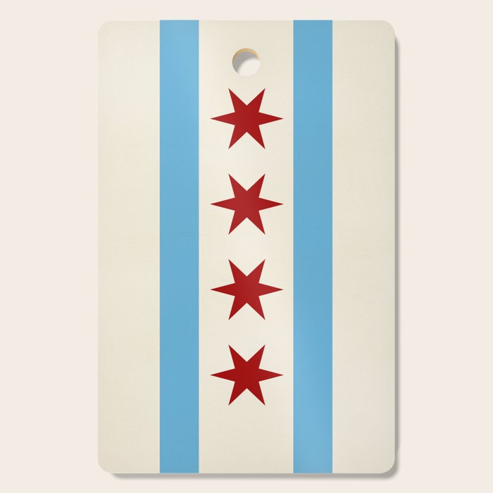 Chicago Flag II Cutting Board Gallery Image 1
