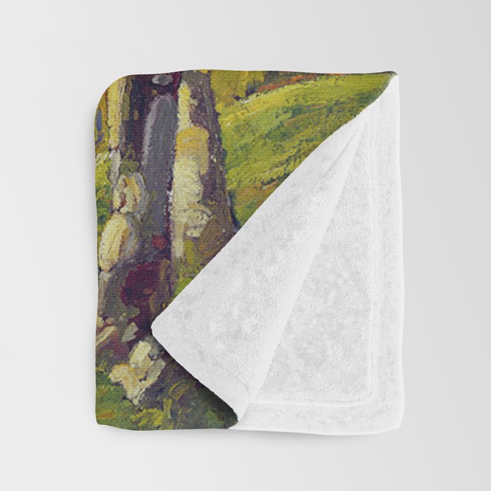 Franklin Carmichael Canadian artist Art Nouveau Post-Impressionism October Gold Throw Blanket Gallery Image 3