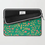 Block print berries bright green Laptop Sleeve Gallery Image 2