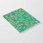 Block print berries bright green Notebook Gallery Image 2