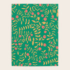 Block print berries bright green Poster Gallery Image 4