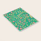 Block print berries bright green Notebook Gallery Image 3