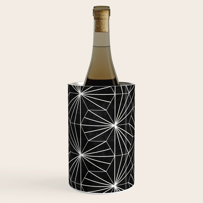 Hexagonal Pattern - Black Concrete Wine Chiller Gallery Image 2