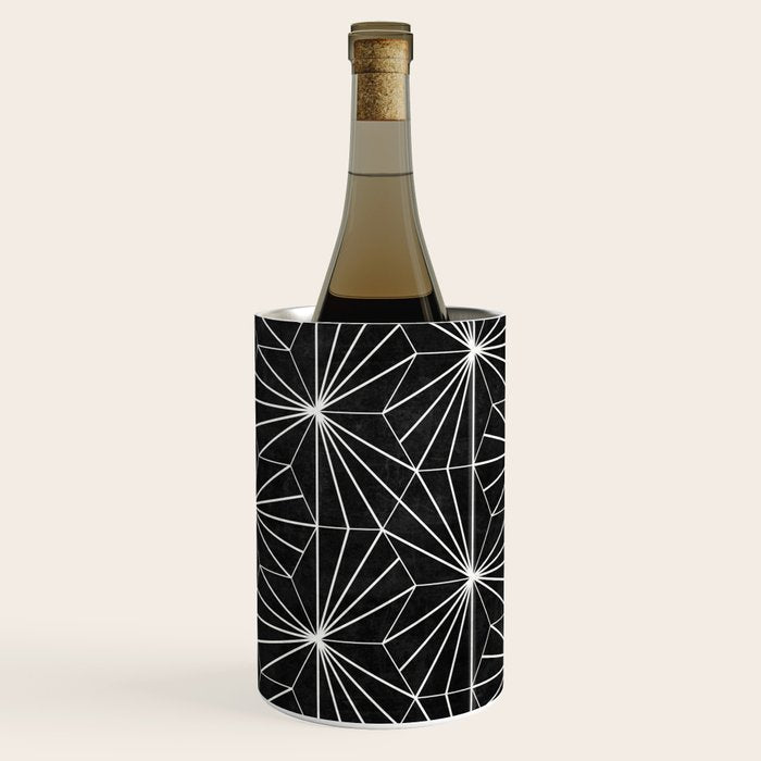 Hexagonal Pattern - Black Concrete Wine Chiller Gallery Image 3