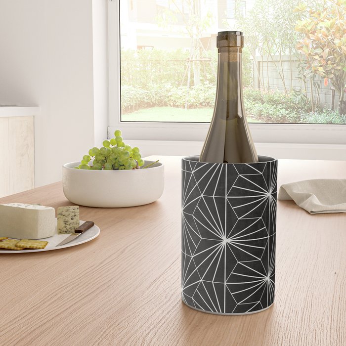 Hexagonal Pattern - Black Concrete Wine Chiller Gallery Image 4