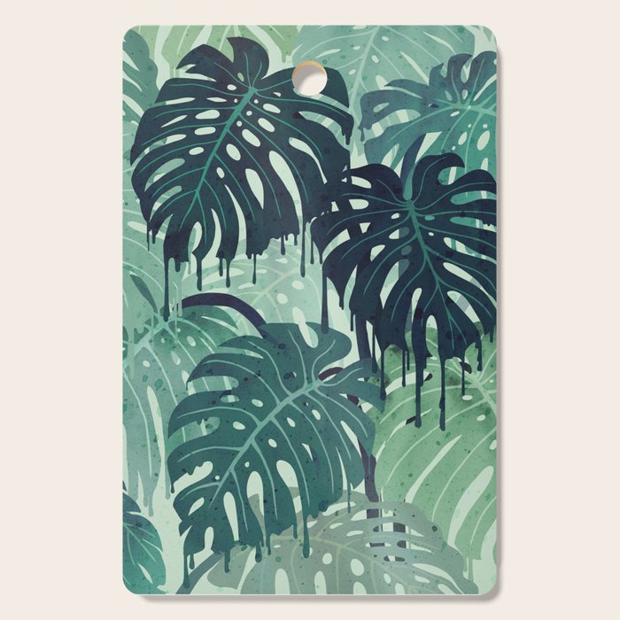 Monstera Melt (in Green) Cutting Board Gallery Image 1