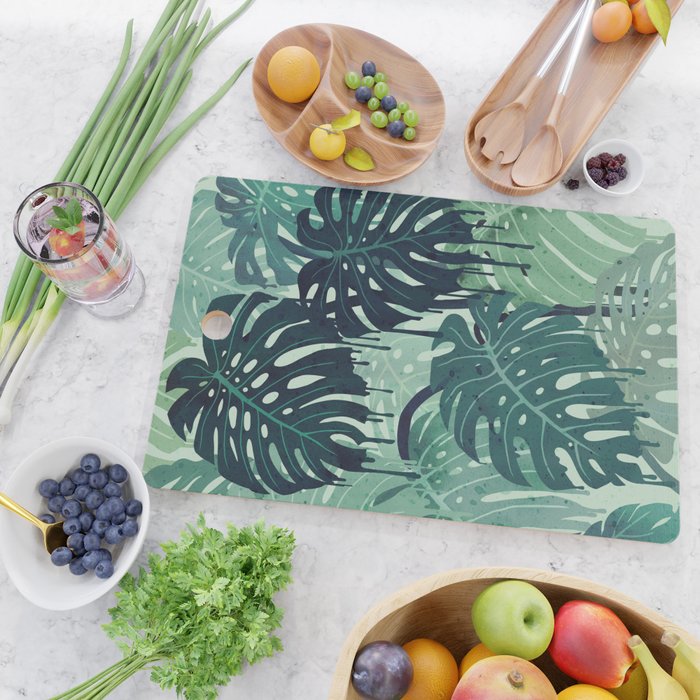 Monstera Melt (in Green) Cutting Board Gallery Image 2