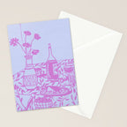 Pink Dinner Still Life Stationery Card Gallery Image 2