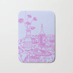 Pink Dinner Still Life Bath Mat Gallery Image 1