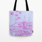 Pink Dinner Still Life Tote Bag Gallery Image 1