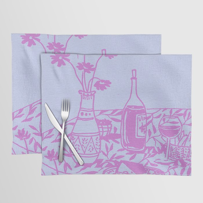 Pink Dinner Still Life Placemat Gallery Image 1