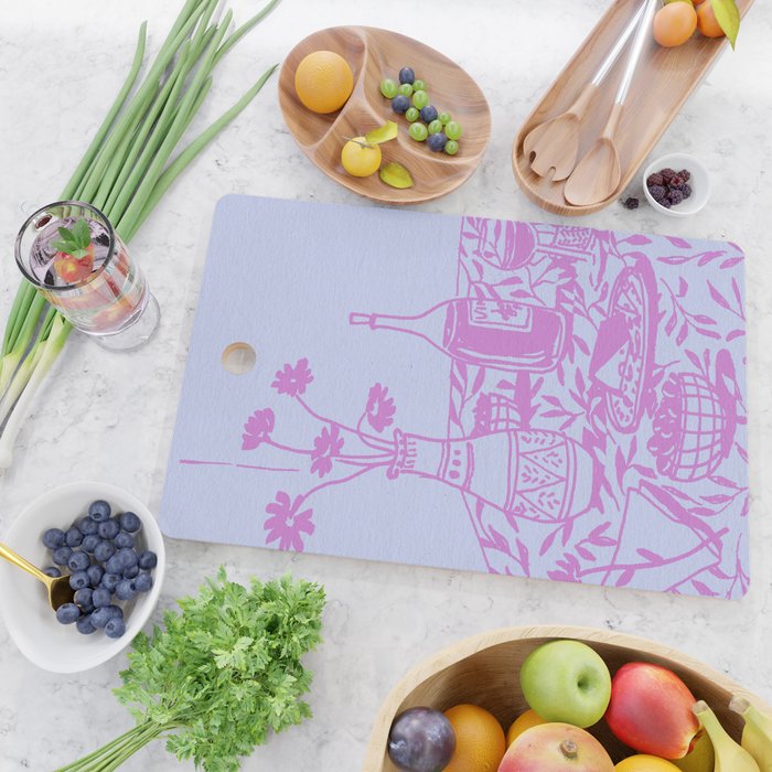 Pink Dinner Still Life Cutting Board Gallery Image 2
