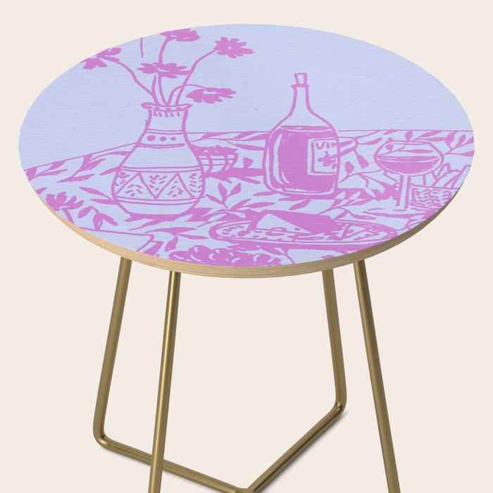 Pink Dinner Still Life Side Table Gallery Image 2