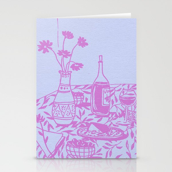 Pink Dinner Still Life Stationery Card Gallery Image 2