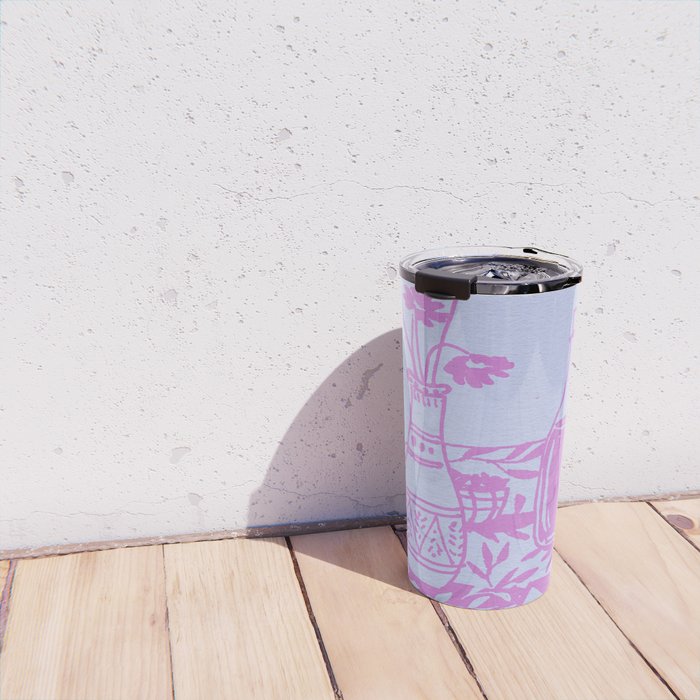 Pink Dinner Still Life Travel Mug Gallery Image 4