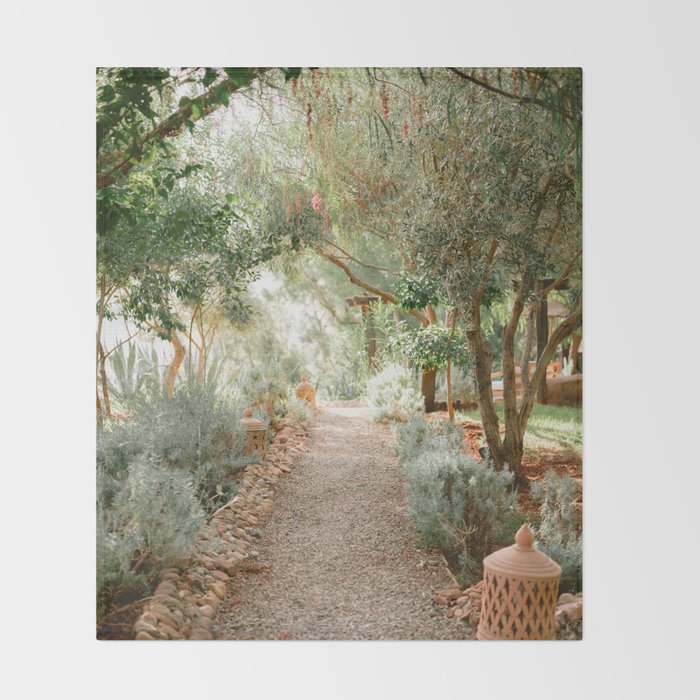 Botanical paradise | Morocco travel photography Throw Blanket Gallery Image 2