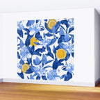 Porcelain Magnolias Flowers and Lemons Wall Mural Gallery Image 2