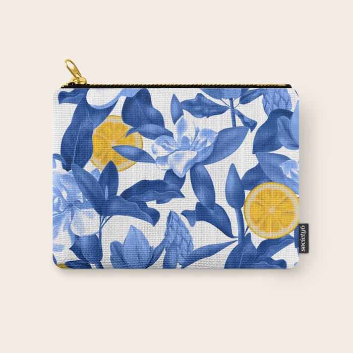 Porcelain Magnolias Flowers and Lemons Carry All Pouch Gallery Image 1