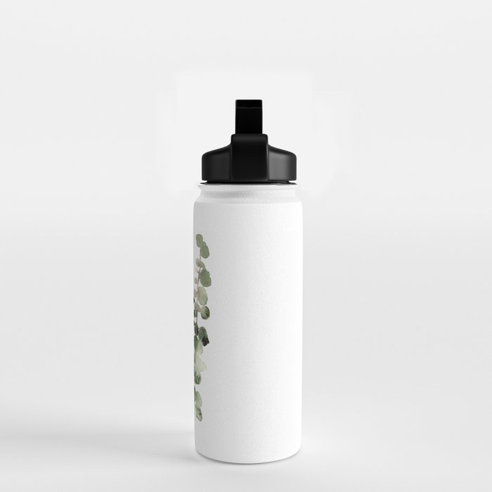 Eucalyptus (watercolor finger painting) Water Bottle Gallery Image 2