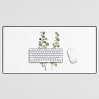 Eucalyptus (watercolor finger painting) Desk Mat Gallery Image 1