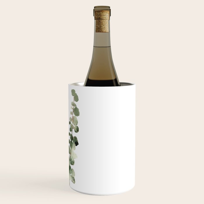 Eucalyptus (watercolor finger painting) Wine Chiller Gallery Image 3