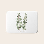 Eucalyptus (watercolor finger painting) Bath Mat Gallery Image 1