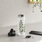 Eucalyptus (watercolor finger painting) Water Bottle Gallery Image 4